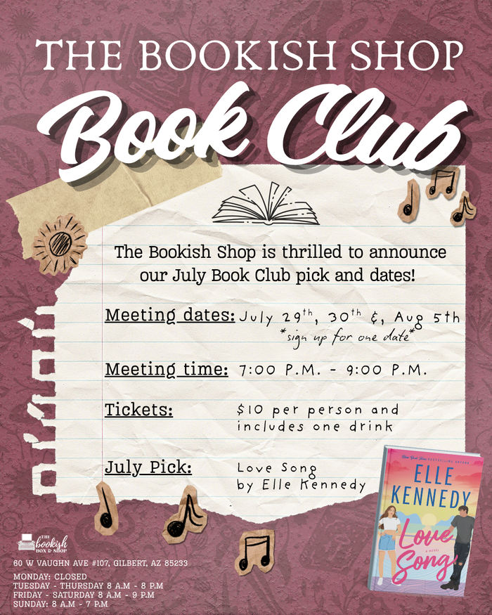 July Book Club - Wednesday, August 5th
