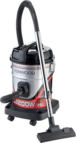 Kenwood Drum Canister Vacuum, 25Lit, 2200Watts, Grey