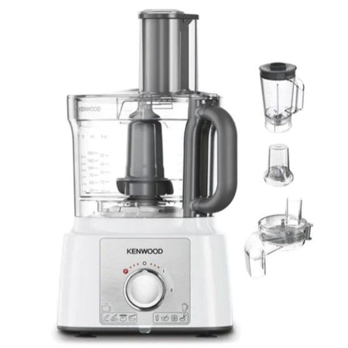 Kenwood 3L 1000W Multipro Express Food Processor - White & Stainless Steel | FDP65.860WH from DID Electrical - guaranteed Irish, guaranteed quality service. (6977622507708)