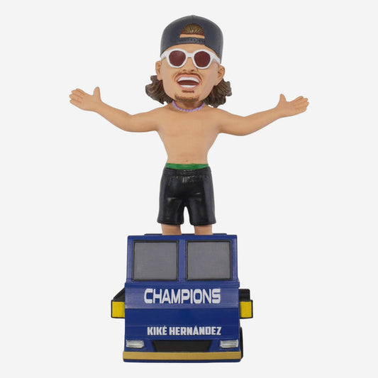 Kike Hernandez Los Angeles Dodgers 2025 Back To Back World Series Champions Bus MLB Bobblehead