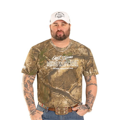 Koe Wetzel x Rock & Roll Denim Unisex East Texas Rock & Roll T-Shirt in Camo