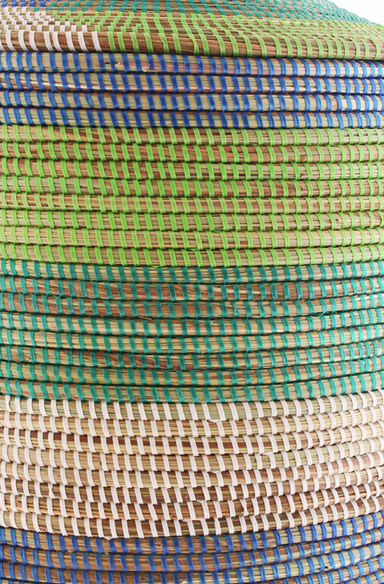 Prayer Mat Hamper Storage Basket - Blue/Green - Fair Trade- Eco-Friendly - Give Back Goods