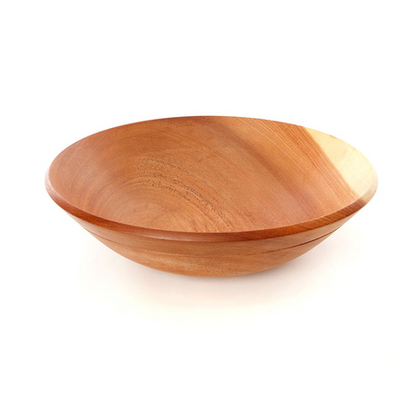 Large Hand Carved Mahogany Wood Salad, Chip & Fruit Bowl, Fair Trade
