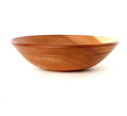 Large Hand Carved Mahogany Wood Salad, Chip & Fruit Bowl, Fair Trade