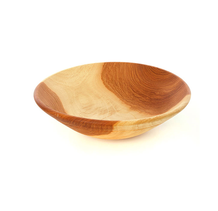 Large Hand Carved Mahogany Wood Salad, Chip & Fruit Bowl, Fair Trade