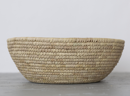 Large Handwoven Palm Leaf Bowl Basket, Bangladesh, Fair Trade, Eco-friendly