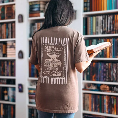 Late Night Reader Heavy Weight Tee Shirt