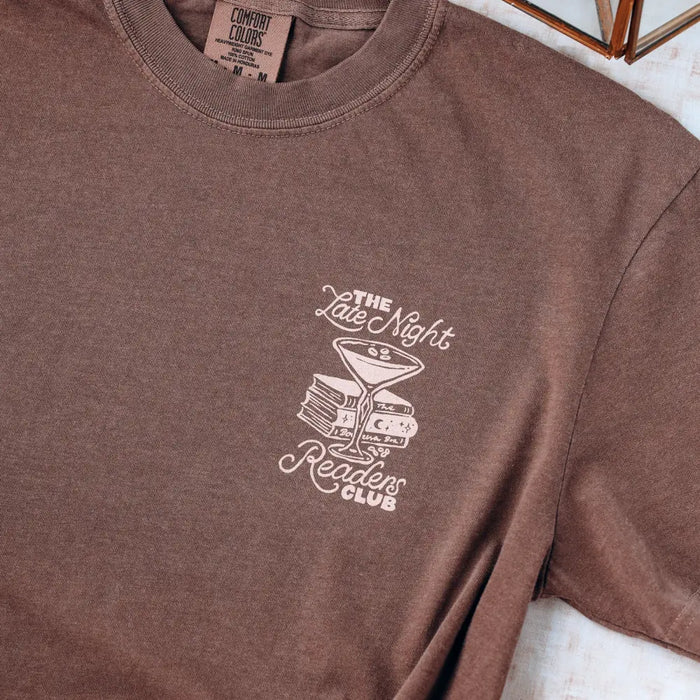 Late Night Reader Heavy Weight Tee Shirt