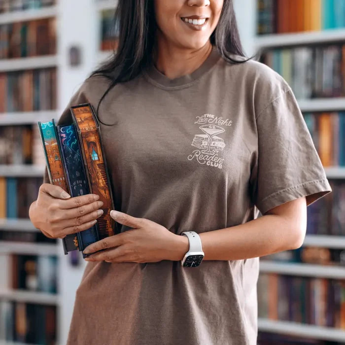 Late Night Reader Heavy Weight Tee Shirt