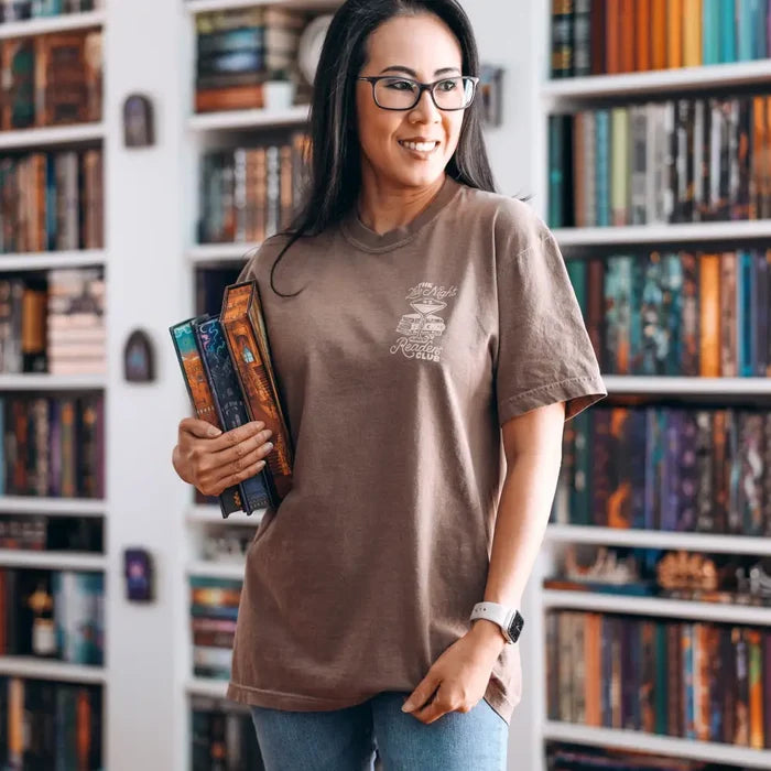 Late Night Reader Heavy Weight Tee Shirt