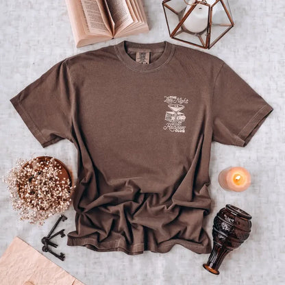 Late Night Reader Heavy Weight Tee Shirt