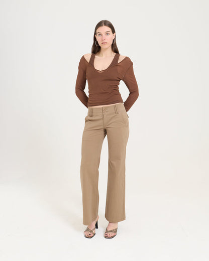 Layered Racer Tank - Caramel