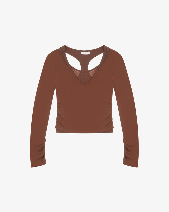 Layered Racer Tank - Caramel