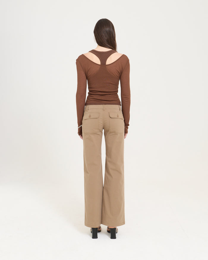Layered Racer Tank - Caramel