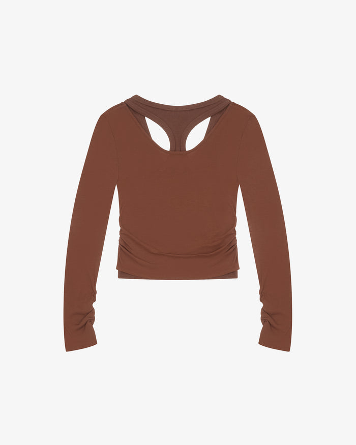 Layered Racer Tank - Caramel