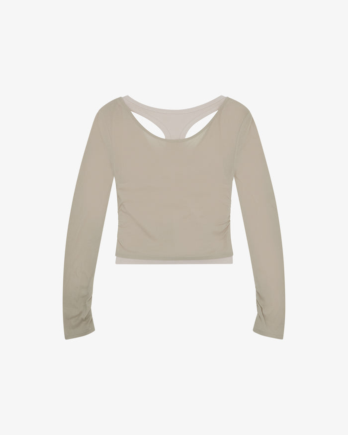 Layered Racer Tank - Sandstone