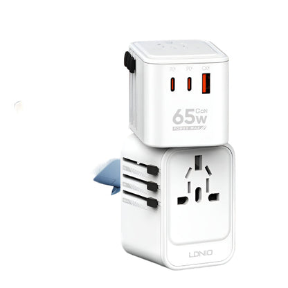 Ldnio Fast Wall Charger Adapter GaN, 65Watts, White