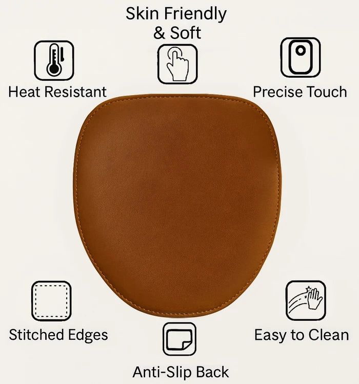 Leather Mouse Pad - Desk Pad for Computers, Laptop, Office & Home