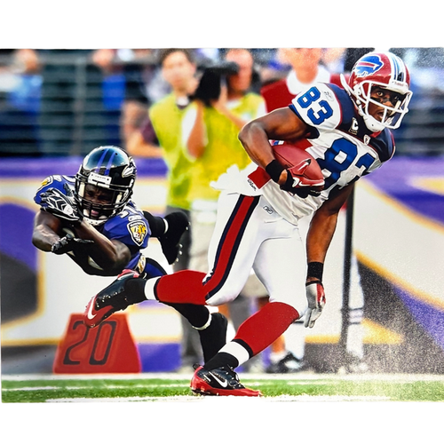 Lee Evans Unsigned Running with Ball vs Ravens 8x10 Photo