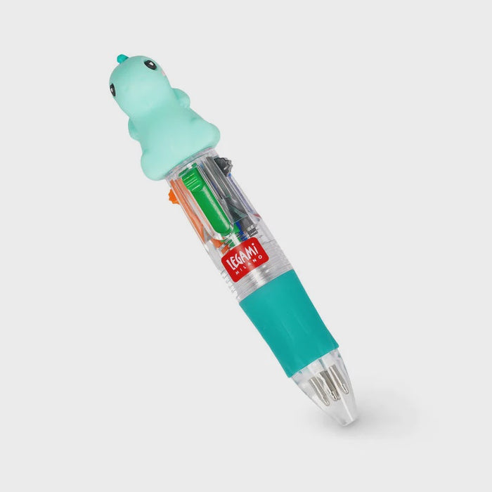 Legami Mini Magic Rainbow 4-Colour Ballpoint Pen - Dino