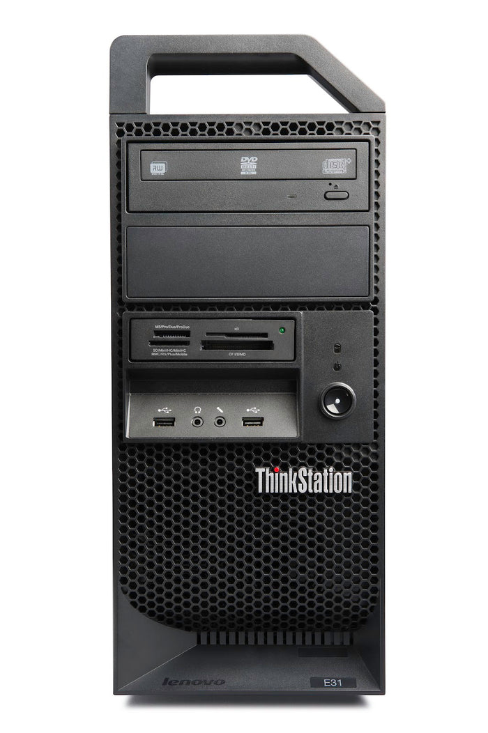 Lenovo ThinkStation E31 Workstation Core i7-3770 3.40GHz 16GB RAM 240GB SSD+500GB HDD NVIDIA Quadro K420 2GB Win 10 Pro - Coretek Computers