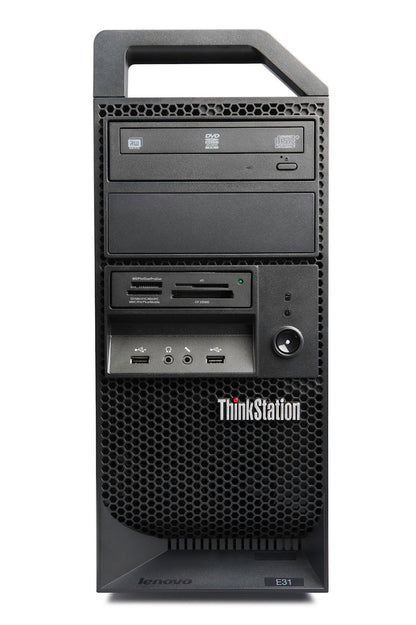 Lenovo ThinkStation E31 Workstation Core i7-3770 3.40GHz 16GB RAM 240GB SSD+500GB HDD NVIDIA Quadro K420 2GB Win 10 Pro - Coretek Computers