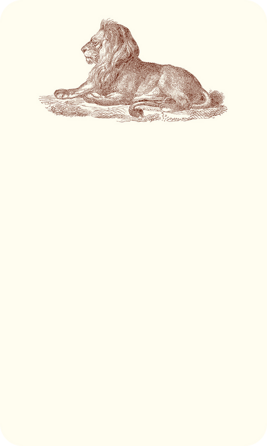Lion Thinking Card