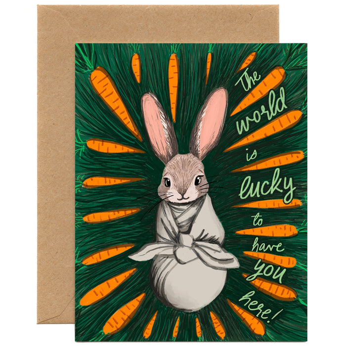 Lucky Baby Bunny (Single Card) A2 Card Tiny and Snail