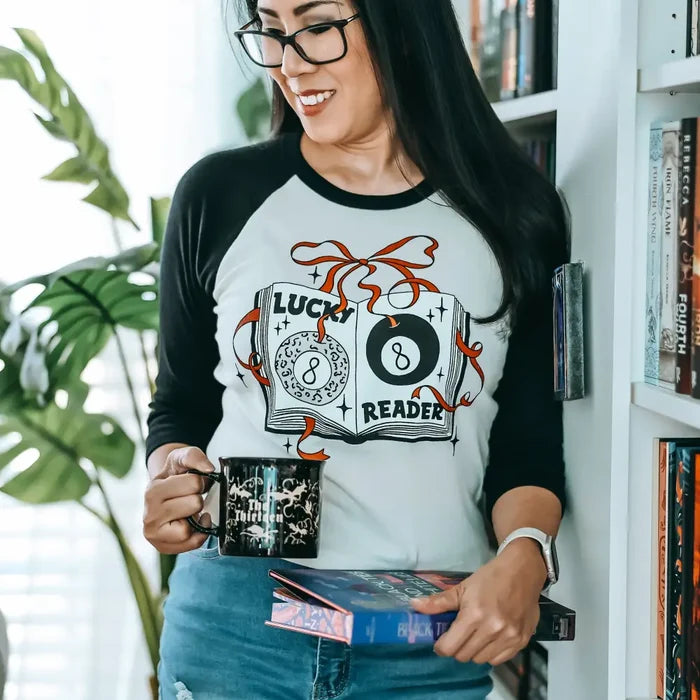 Lucky Reader Quarter Sleeve Baby Tee Shirt