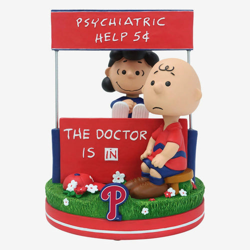 Lucy & Charlie Brown Philadelphia Phillies Peanuts Psychiatry Stand Dual MLB Baseball Bobblehead