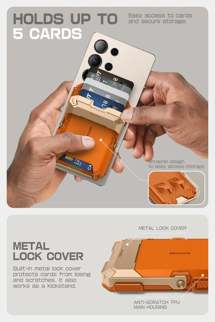 MagFlip Magnetic Wallet with iPhone/Samsung Compatible - Coral