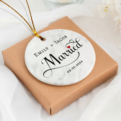 Married Ornament | Personalized Wedding Gift