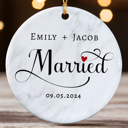 Married Ornament | Personalized Wedding Gift