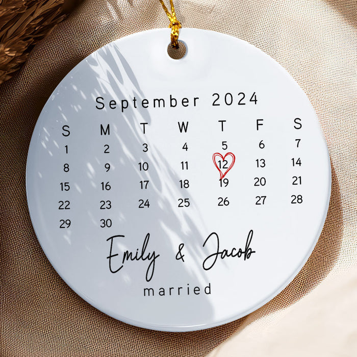 Married Ornament | Wedding Date Ornament