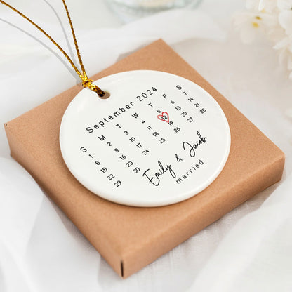 Married Ornament | Wedding Date Ornament