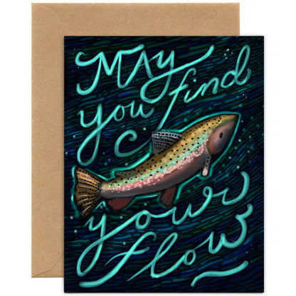 May You Find Your Flow Fish — Encouragement, Graduation Card
