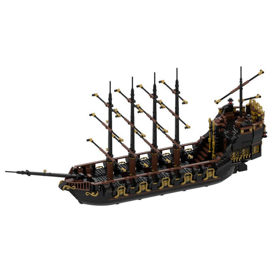 Medieval Golden Pirate Ship Klemmbausteine - LesDiy - Klemmbausteine