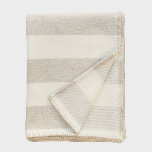 Melin Tregwynt Broadstripe Throw - Oatmeal