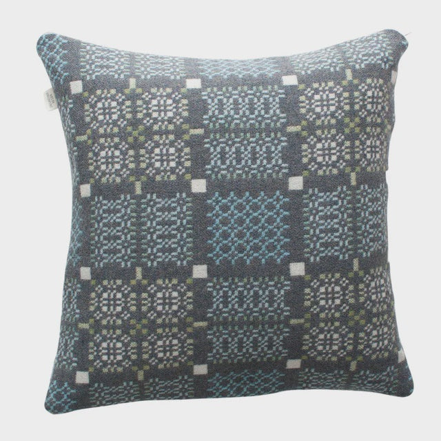 Melin Tregwynt Knot Garden Cushion - Bluestone
