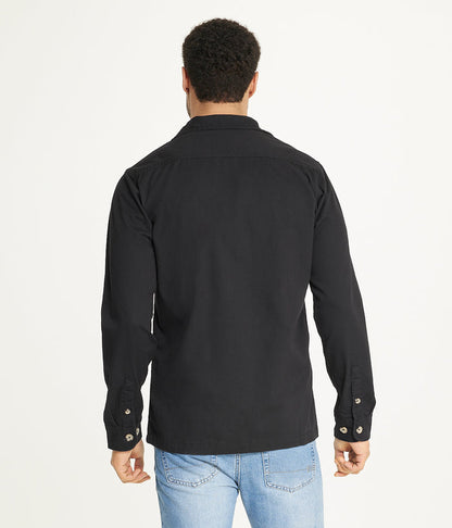 Men's Long Sleeve Shirt Jacket Stretch Twill