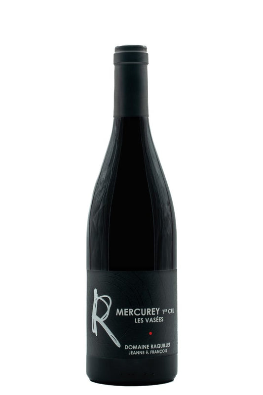 Wine bottle with black label on a white background