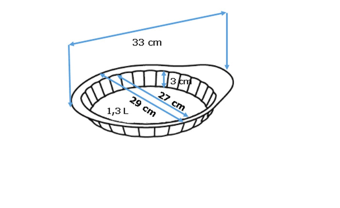 Metal tart tin with easy grip - asimetriA