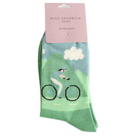 Miss Sparrow Mountain Biking Socks - Blue