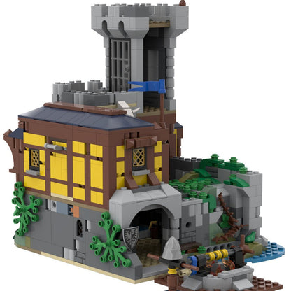 MOC - 115655 Mittelalterlicher schwarzer Sakerturm Klemmbausteine - LesDiy - Klemmbausteine