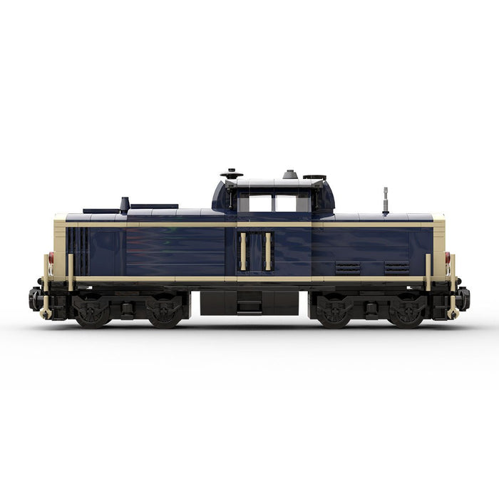 MOC - 191639 V100 German Cargo Locomotive "dark blue - tan" version 8W Klemmbausteine - LesDiy - Klemmbausteine