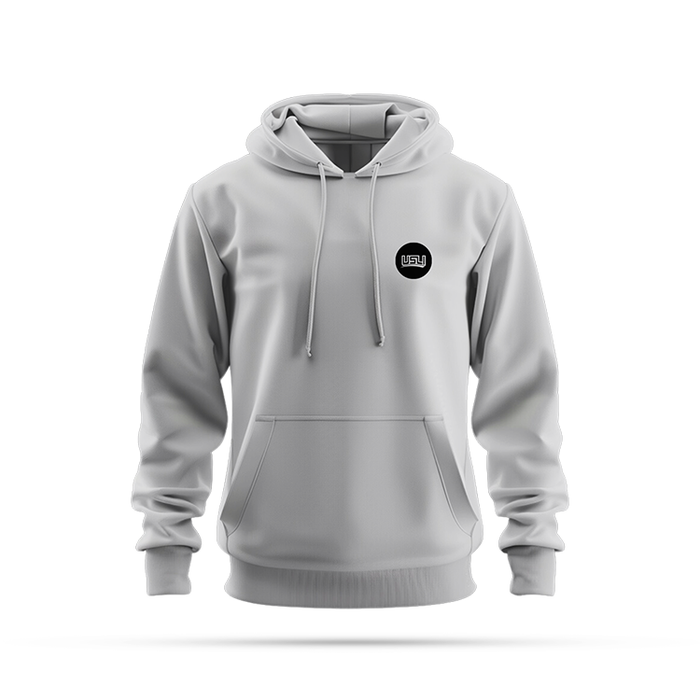 Monochrome Pullover Hoodie - Ash