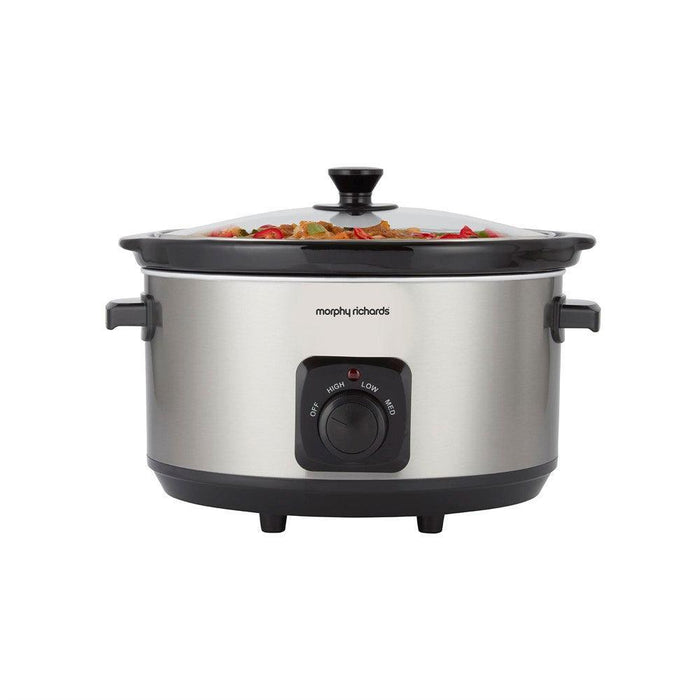 Morphy Richards 6.5L Ceramic Slow Cooker - Brushed Stainless Steel | 461013 from DID Electrical - guaranteed Irish, guaranteed quality service. (6977535443132)