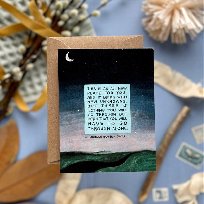 New Unknowns — Morgan Harper Nichols Quote, Sympathy, Encouragement Card