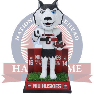 NIU Huskies Upset Victory Bobblehead with Removable Boneyard Chain