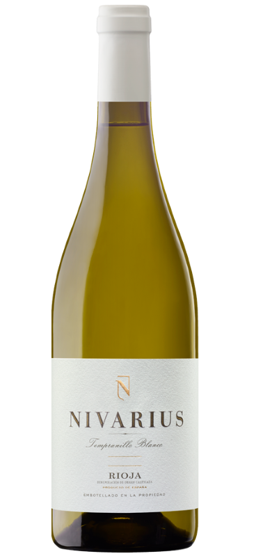 Nivarius wine bottle on a white background